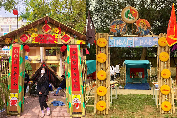 Cách trang trí cổng trại Tết