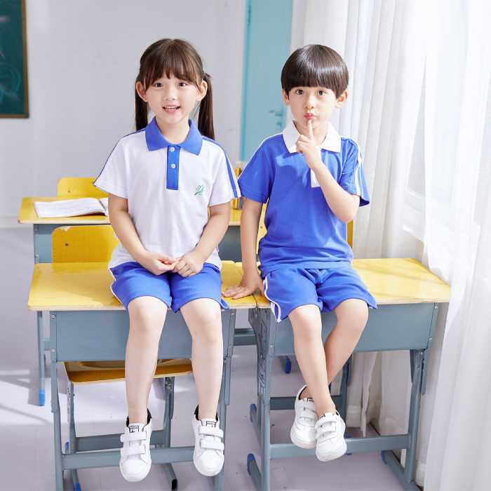 Đồng phục thể dục sắc màu dịu nhẹ dành cho học sinh cấp 1