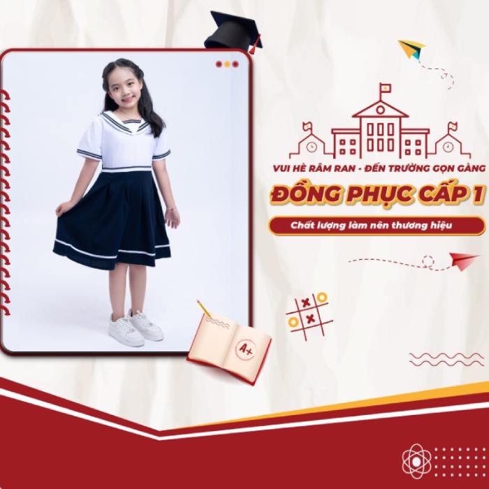 Mẫu váy dành cho học sinh nữ cấp 1