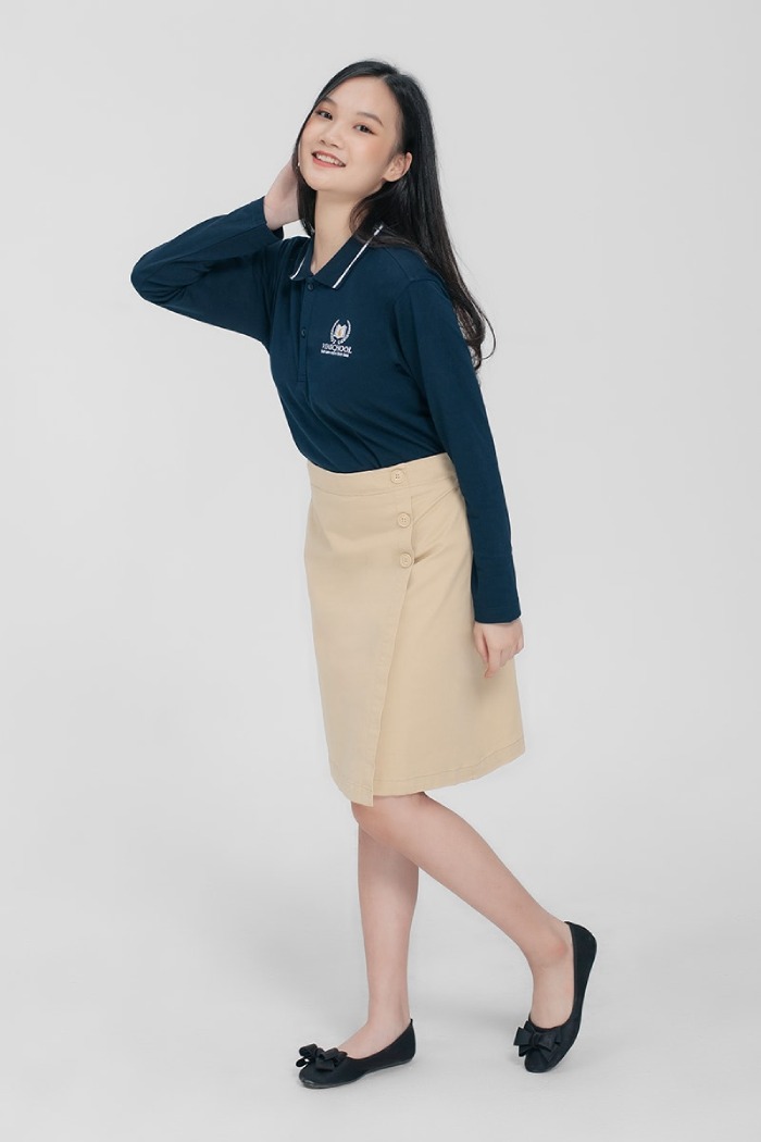 Mẫu đồng phục học sinh cấp 2 nữ sinh trường Vinschool