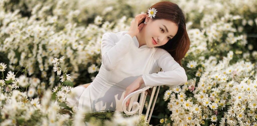 Mẫu áo dài học sinh may tại đồng phục Hải Anh