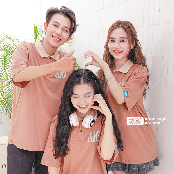 Áo lớp Good Vibes màu cacao - Hình 3