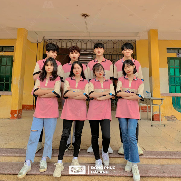 BST Geno - Áo lớp màu hồng có cổ