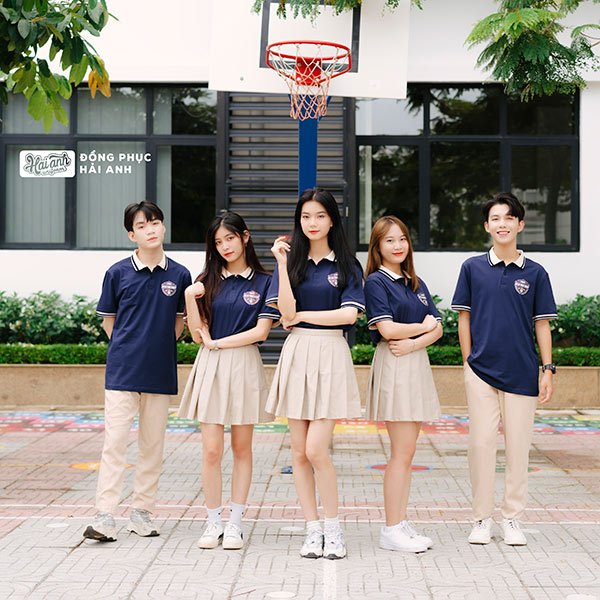 Besties xanh đậm cổ lé - Mẫu áo lớp polo mang phong cách thanh lịch, hiện đại