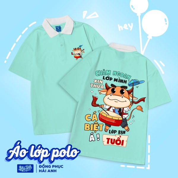 Áo Lớp Có Cổ Slogan Cực Nổi Bật