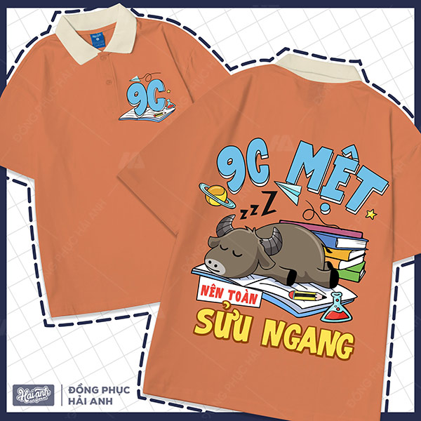 Coral cam - Mẫu áo lớp đẹp mang phong cách trẻ trung, cá tính