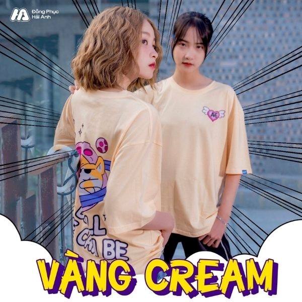 Áo lớp màu vàng cream trendy, phá cách