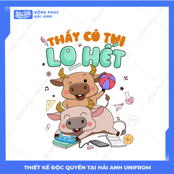Logo đồng phục học sinh dành cho team mê trâu