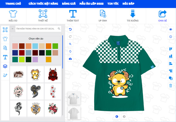 Thiết kế áo lớp logo con trâu