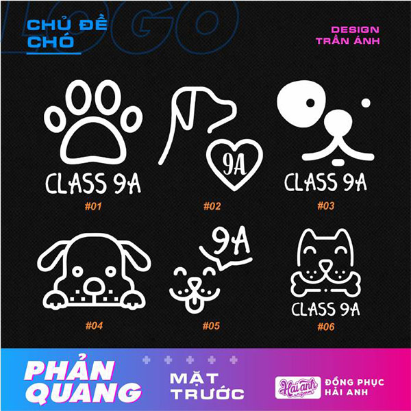 Logo áo đồng phục lớp đẹp hình chú chó