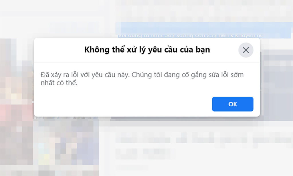 Facebook bị lỗi không đăng nhập được