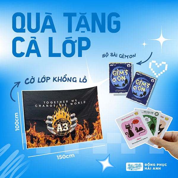 Nhận ngay những món quà ý nghĩa khi đặt áo lớp sơ mi họa tiết tại Đồng Phục Hải Anh