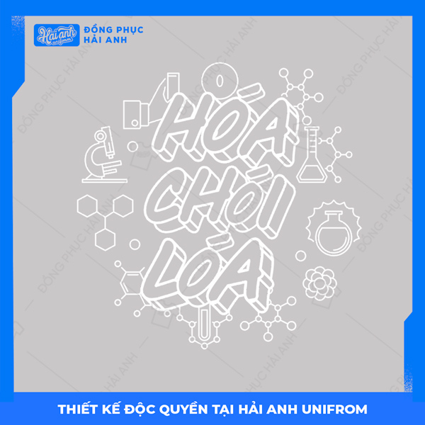 Logo áo lớp chuyên Hóa chói lóa