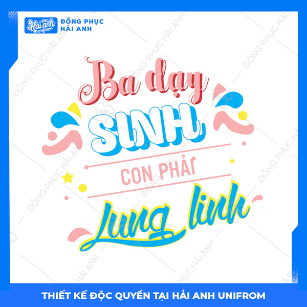 Logo áo lớp chuyên Sinh ba dạy sinh lớp phải lung linh
