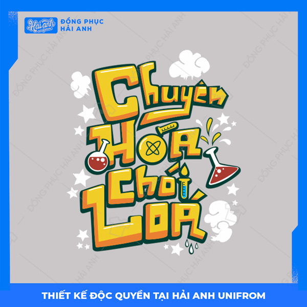 Logo áo lớp chuyên Hóa chói lóa