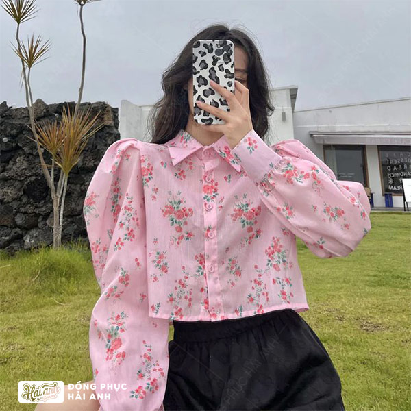 Áo sơ mi Hàn Quốc tay bồng
