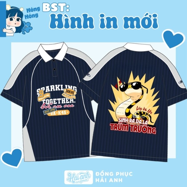 Áo lớp với slogan và hình in độc đáo dành cho Gen Z