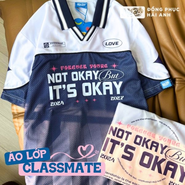 Áo lớp Classmate trẻ trung kèm slogan truyền động lực