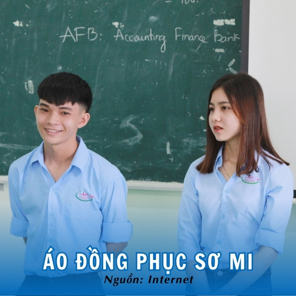 Đồng phục trường Tây Đô áo sơ mi trẻ trung, tươi mát