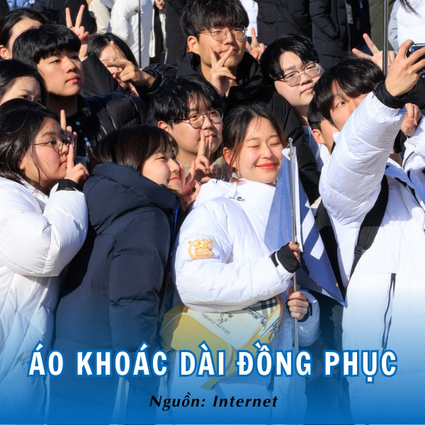 Áo khoác dài đồng phục ĐHQG Seoul thanh lịch, ấm áp