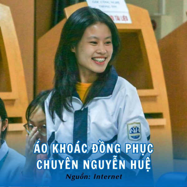 Áo khoác đồng phục chuyên Nguyễn Huệ đơn giản, tiện lợi