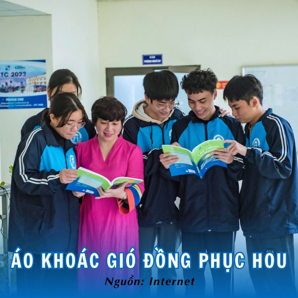 Áo khoác gió đồng phục HOU trẻ trung, hợp thời trang