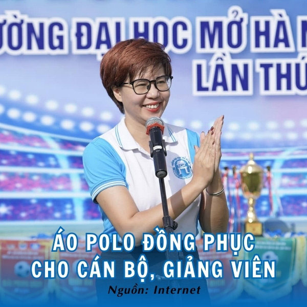 Áo thun polo đồng phục cán bộ, giảng viên HOU trẻ trung, lịch sự