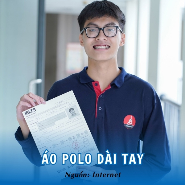 Áo polo dài tay chuyên nghiệp của trường Marie Curie