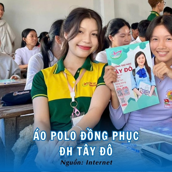 Áo polo đồng phục trường Tây Đô bắt mắt, trẻ trung 