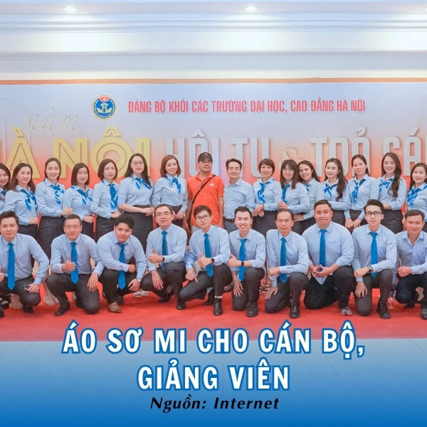 Áo sơ mi đồng phục giảng viên HOU thanh lịch, hiện đại