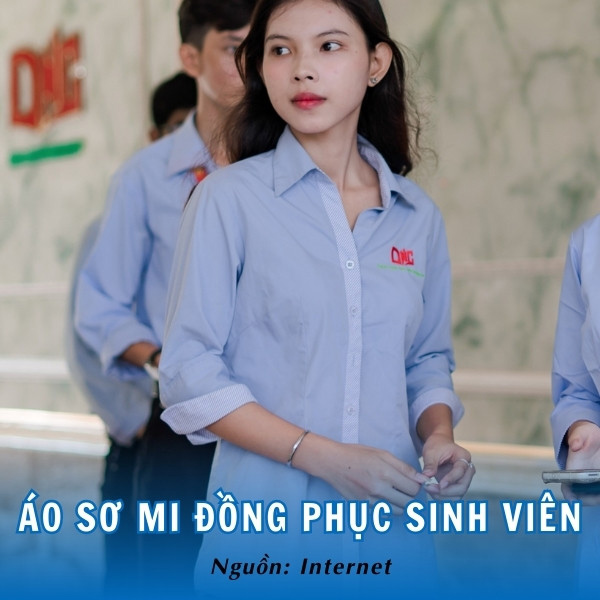 Sinh viên DNC thanh lịch, trẻ trung khi mặc áo đồng phục sơ mi