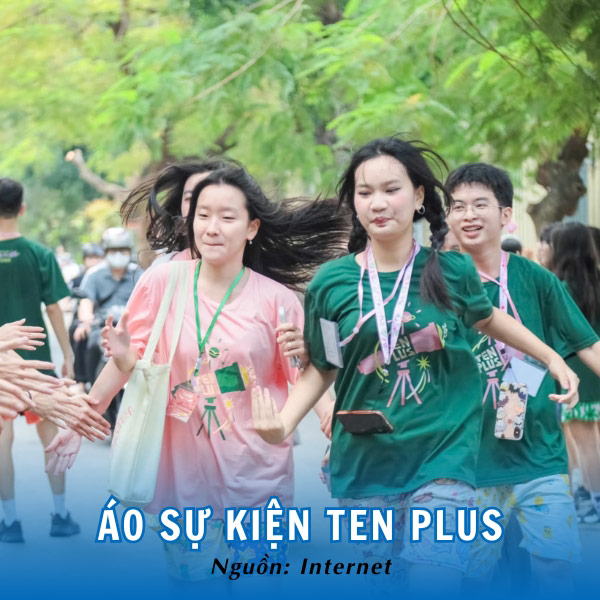 Mẫu áo sự kiện Ten Plus tươi sáng, trẻ trung 