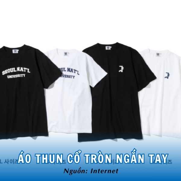 Áo thun cổ tròn ngắn tay SNU năng động, trẻ trung