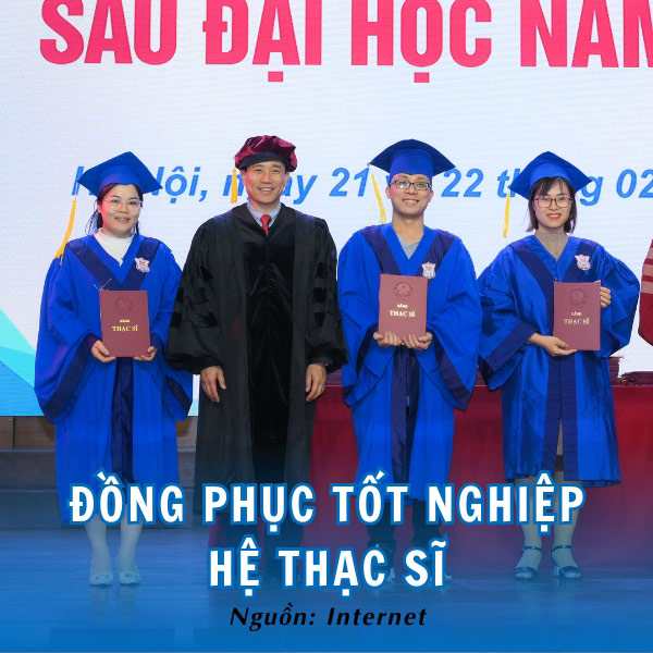 Đồng phục tốt nghiệp hệ thạc sĩ HMU sang trọng, hiện đại