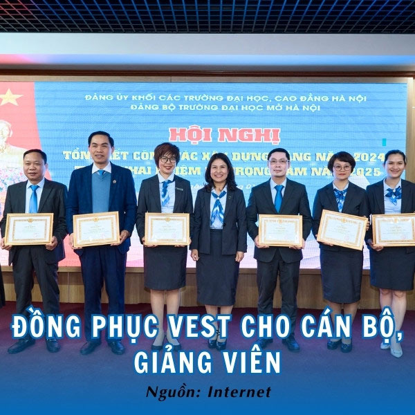 Đồng phục vest cho cán bộ, giảng viên Trường Đại học Mở Hà Nội 