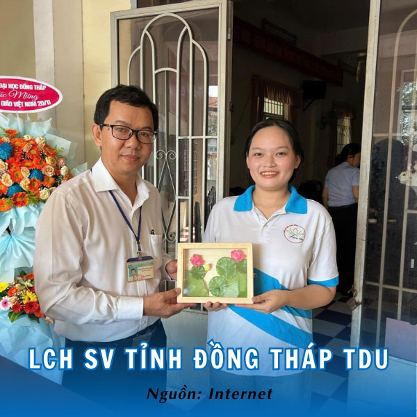 Áo polo trắng xanh trẻ trung LCH SV tỉnh Đồng Tháp TDU