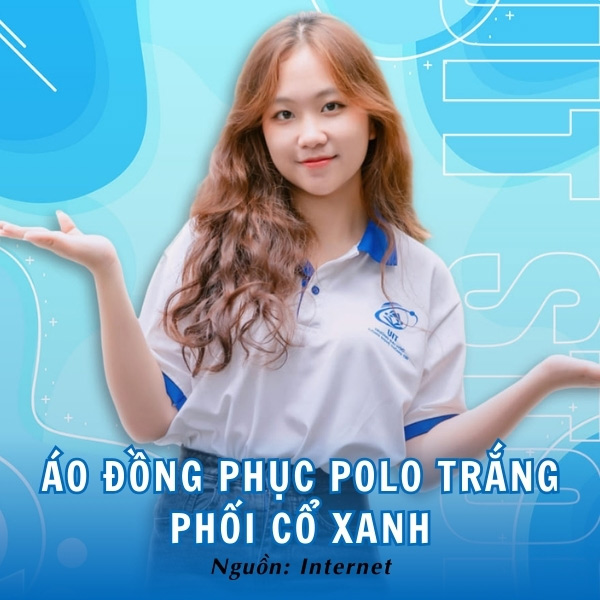 Áo polo đồng phục UIT cổ xanh năng động