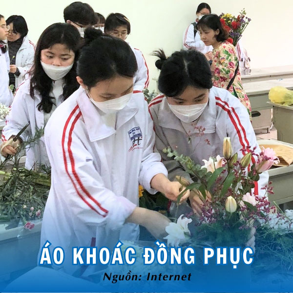 Sắc trắng tinh khôi, thanh lịch của áo khoác gió đồng phục trường THPT Phạm Hồng Thái