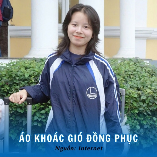 Áo khoác gió đồng phục Ngoại ngữ hiện đại, khỏe khoắn 