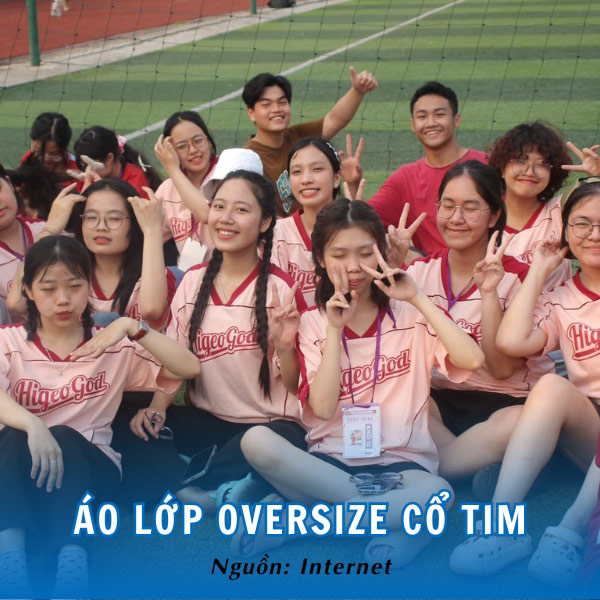 Mẫu áo lớp oversize cổ chữ V màu hồng pastel trẻ trung