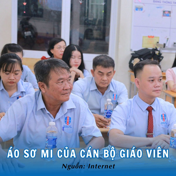 Đồng phục áo sơ mi của cán bộ giáo viên trang nghiêm
