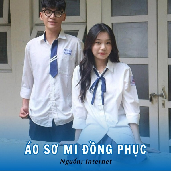 Học sinh trường Phạm Hồng Thái duyên dáng và thanh lịch trong đồng phục sơ mi trắng