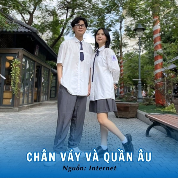 Chân váy và quần âu trường THPT Phạm Hồng Thái trẻ trung, hiện đại
