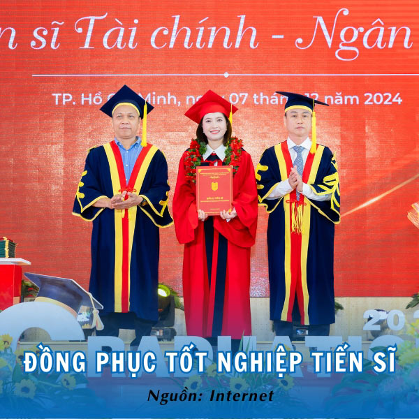 Đồng phục tốt nghiệp Tiến sĩ HUB sang trọng 