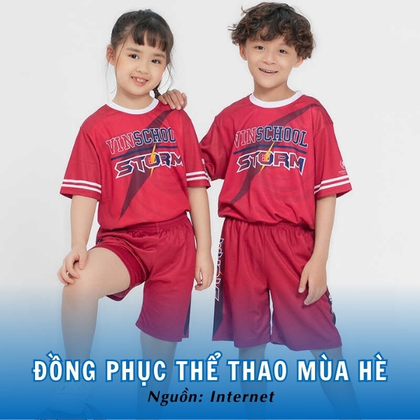 Đồng phục thể thao mùa hè Vinschool năng động, cá tính 