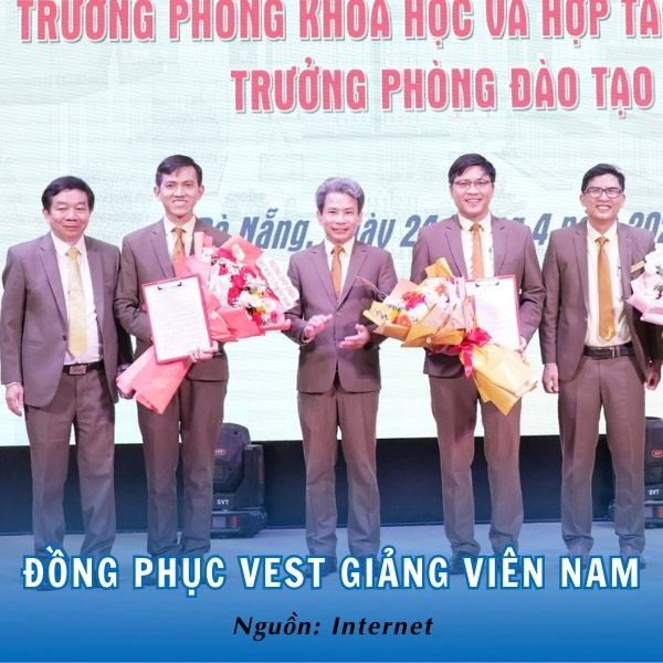 Đồng phục vest giảng viên nam Sư phạm Đà Nẵng hiện đại, lịch thiệp 