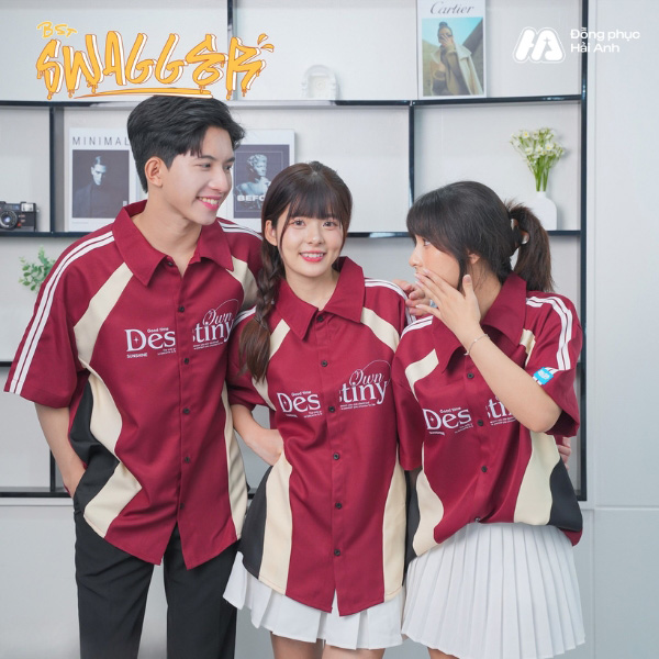 Mẫu đồng phục Swagger màu đỏ nổi bật, ấn tượng