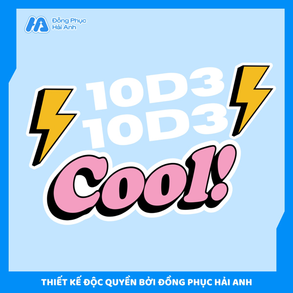Thiết kế logo 10D3 năng động, cá tính