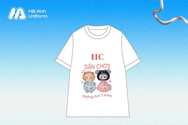 Thiết kế logo lớp 11C đáng yêu, vui nhộn