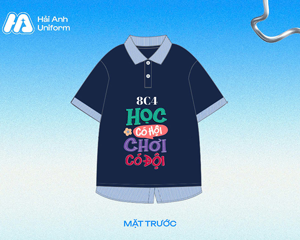 Avatar logo lớp 8C4 thiết kế trẻ trung, vui nhộn